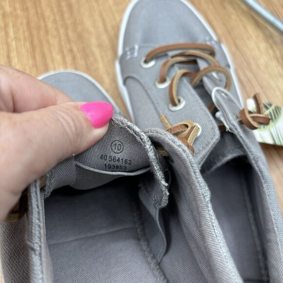 Tommy Bahama Gray Canvas Slip On Cushioned Sneakers Comfort Women's size 10 - Picture 8 of 9